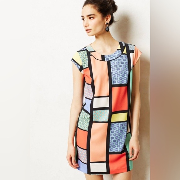 HI THERE from KAREN WALKER for ANTHROPOLOGIE NWOT Modernist Shift Dress - Picture 1 of 7